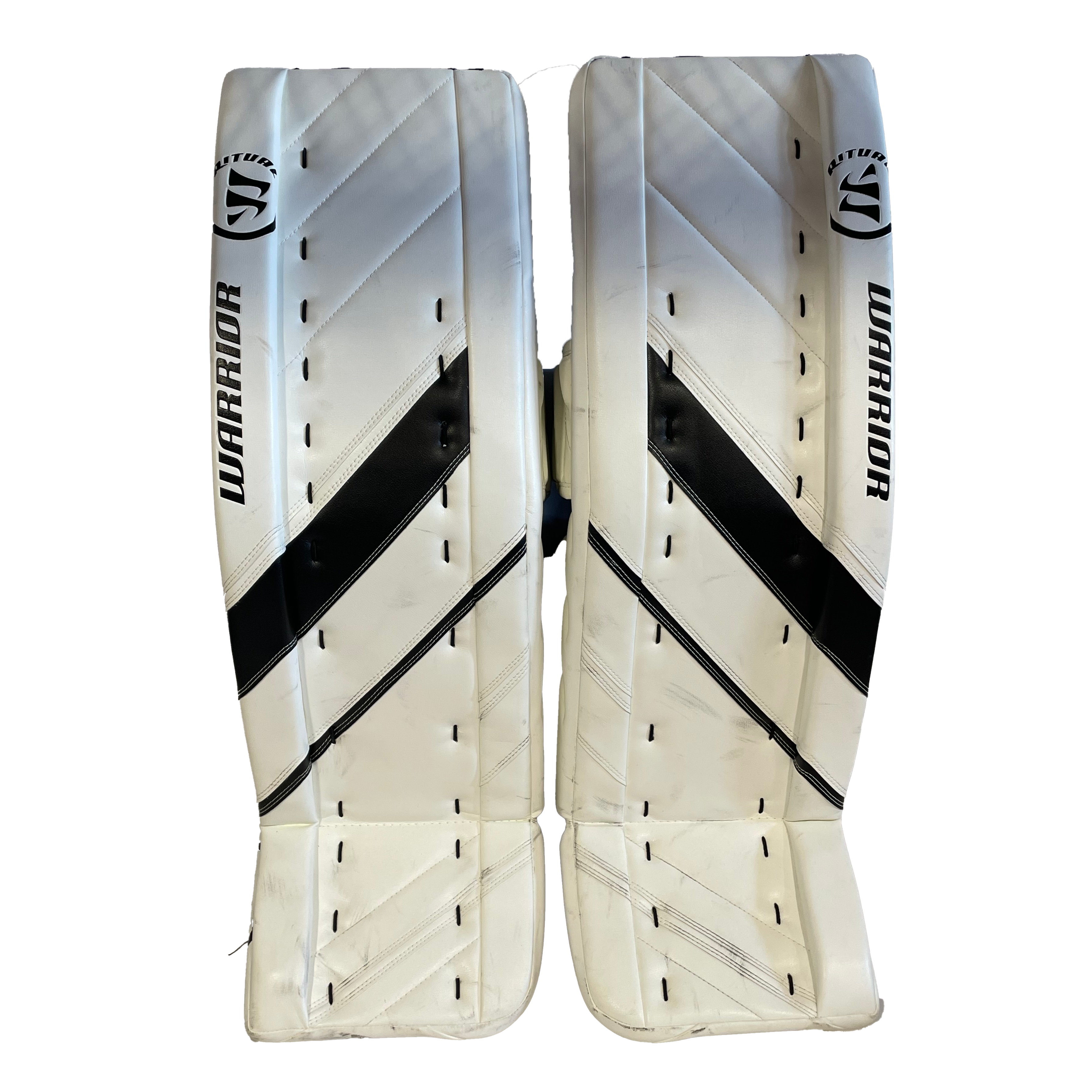 Warrior Ritual G4 Pro - Jambières de gardien de but Pro Stock d'occasion (blanc/noir)